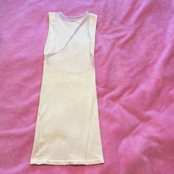 Free People Crème Mesh Panel Body Con Dress - Picture 4 of 7